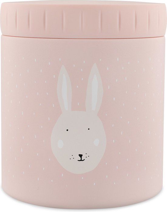 Trixie Thermos container - Mrs. Rabbit - Thermo lunchpot voor kinderen - 500 ML - RVS Lunchbox - Roze