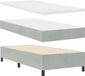 vidaXL Boxspring bed met hoofdeinde Lichtgrijs 200 x 80 cm Fluweel