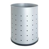 OFITURIA® Afvalemmer voor binnen, metaal, 12 liter, zilverkleurig met perforatie