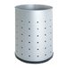 OFITURIA® Afvalemmer voor binnen, metaal, 12 liter, zilverkleurig met perforatie