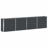 vidaXL Plantenbak Antraciet Staal 320 x 40 x 75 cm