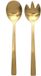 HOME DECO FACTORY Saladebestek - 2-delig - Goudkleurig - RVS
