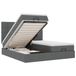 VidaXL Ottoman bed with mattresses and LEDs 160x200cm fabric dark grey