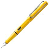 LAMY safari yellow - Vulpen met ergonomische greep & gepolijst stalen penpunt in maat EF - ideaal voor schrijven en kalligrafie - inclusief LAMY T 10 blauwschrijvend patroon - Rechtshandig