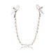 Crystal Chain Nipple Clamps - Zilver