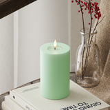 LED Bougie pilier Ø 7,5 x 12,5 cm Menthe
