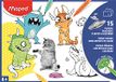 Maped - 15 magische papieren met effecten om in te kleuren – formaat A4 (21 x 29,7 cm) – fotoschilderij – herbruikbare zak met 15 verschillende illustraties – creatieve hobby's