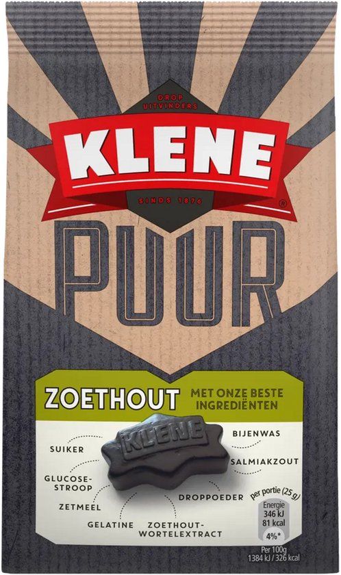 Klene Puur Zoethout Drop (180 gr)