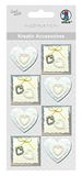 Ursus 56400021 creatieve accessoires, hart, goud/zilver, 8 stuks