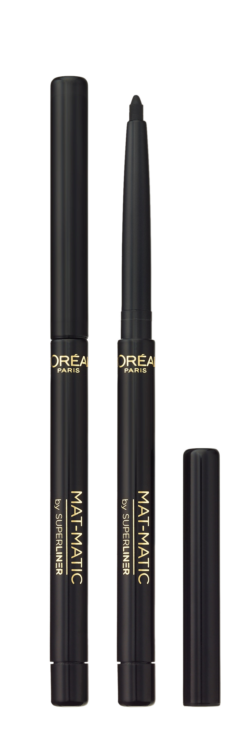 L'Oréal Make-Up Designer Superliner Matte Matic - 01 Ultra Black - Zwart - Opdraaibaar Oogpotlood met Matte Finish
