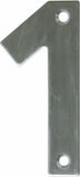 AMIG Huisnummer 1 - massief Inox RVS - 10cm - zilver