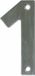 AMIG Huisnummer 1 - massief Inox RVS - 10cm - zilver