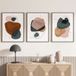 Lot de 3 affiches / posters triptyque - abstrait - 3 affiches - 21x29,7 cm (cadres non fournis) - bordure blanche