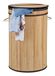 Relaxdays panier à linge - 65 l - bambou - avec couvercle rabattable - poignées - pliable - naturel