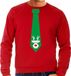 Bellatio Decorations cravate pull de Noël/pull de Noël renne - hommes M