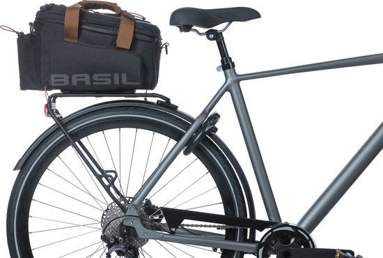Basil Miles XL Pro Single Pannier - 9-36L - Black/Grey