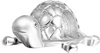 Merkloos Zilveren kraal - Schildpad element - Armband maken - Zuivere afwerking - 13 x 19 mm - Zilverkleurig