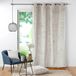 HomeMaison Effen corduroy nonchalant gordijn met eyelet in salie