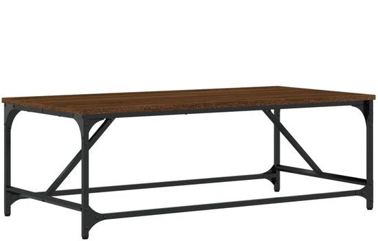 vidaXL Salontafel 100x50x35 cm bewerkt hout bruin eikenkleur