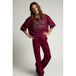 LOOXS 10sixteen relaxed fit sweatpant met plooien en krijtstreep - donkerrood