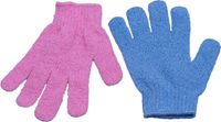 Heble® Srub Handsschoenen Set - Blauw en Roze