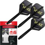 Target Darts Luke Littler No.6 K-Flex Flights Systeem - Medium 33mm - Zwart