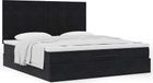 Maison Exclusive - Cadre de lit ottoman avec matelas, noir, 160x200 cm, velours