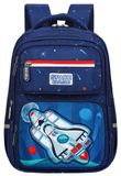 Sac à dos pour enfants Sangle de poitrine Marine Bleu Fusée Espace 20l 41cm