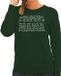 Bellatio Decorations Shoppartners Bv Glitter Super Mama sweater groen met steentjes/ rhinestones voor dames - Moederdag cadeaus - Glitter kleding/ foute party outfit XL