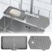Goodivery Tapis en silicone pratiques pour l'organisation de l'évier et la protection contre les éclaboussures d'eau - Gris
