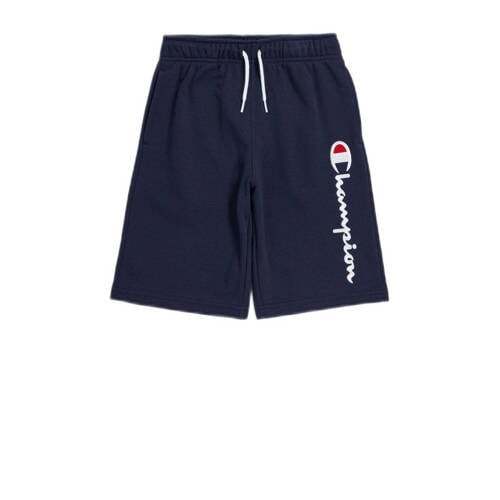 Champion Champion sweatshort met logo donkerblauw