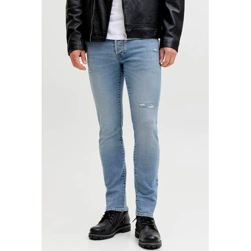 JACK&JONES Jongens Jeans JJIGLENN JJORIGINAL Slim Fit Blauw Katoen