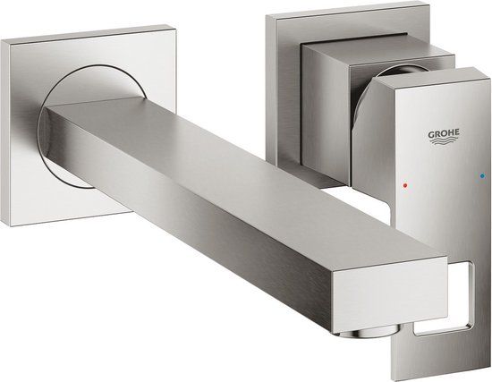 GROHE Eurocube Wastafelkraan - 3 Gats - RVS
