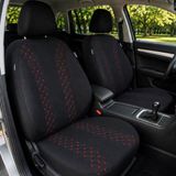 Bremer Sitzbezüge Autostoelhoezen voor Mercedes Vito V-Klasse BJ vanaf 2014 – Stoelhoezen voor bestuurder en passagier in Zwart/Rood