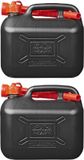 Pro Plus jerrycan/benzinetank - 2x - zwart - 5 liter