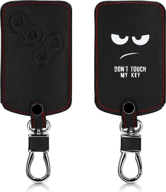 kwmobile autosleutelhoes voor Renault 4-knops autosleutelkaart (Keyless Go) - wit
