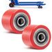 Set van 2 Hefwagenwielen van Polyurethaan Rood 80 x 70 mm