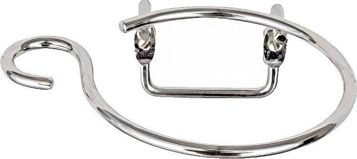 WENKO haardrogerhouder staal 12 x 4,5 x 11 cm chroom