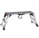 Merkloos Aluminium Werkplatform - Opvouwbare Tredenbank/Trapladder - Afmeting 100x30x48,7 cm - Draagvermogen 200 kg - Zilver