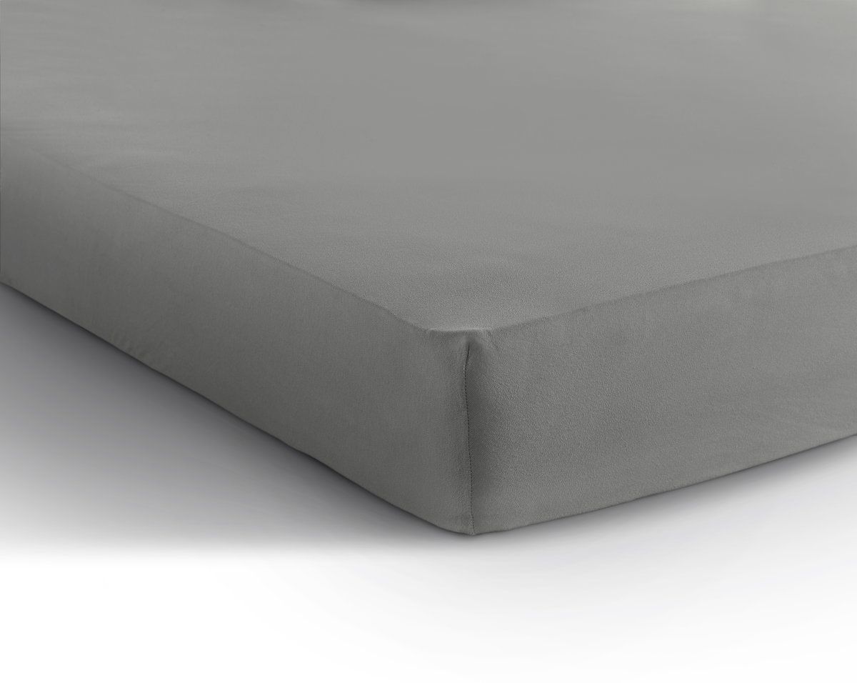Home Care Hoeslaken - Dubbel Jersey - 80/90/100x200/220 - Grijs