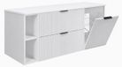 3E 3xE living.com Badkamerkastset met wasmand, wit, 140 x 57 x 46 cm
