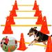 Unyqoos® Horden set voor honden en kinderen – flexibele set voor agility- en motoriek training, met verstelbare hoogte (3 standen), lichtgewicht en gemakkelijk te verplaatsen, geschikt voor tuin, huis en vereniging