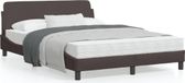 Maison Exclusive - Lit Dover en tissu marron foncé 140x200 cm
