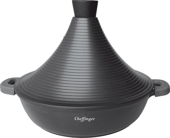 Cheffinger - Tajine / Tagine Ø28 cm - Gietaluminium - Zwart