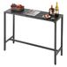 VEVOR Bartafel voor buiten, 120 x 37,5 cm, rechthoekige eettafel, waterdichte plaat, metalen frame, tuintafel, binnenplaats, terras, zwembadrand, woonkamer