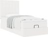 Maison Exclusive Lit plateforme avec matelas Blanc 90x200 cm Similicuir