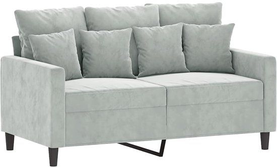 vidaXL Tweezitsbank 120 cm fluweel lichtgrijs