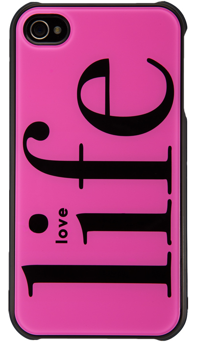 QDOS My Life zwart, roze / iPhone 4 & 4S