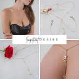Sylvie Monthulé Gouden Bodychain Set Impatient Desire Maat XL