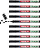 edding 51 EcoLine lakmarker op waterbasis zwart 10 stuks